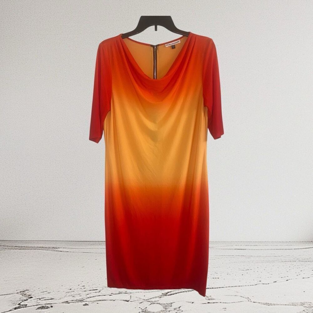 ✨Sublime x Jay Godfrey Orange Ombre Cowl Neck Sz Small Dress✨
